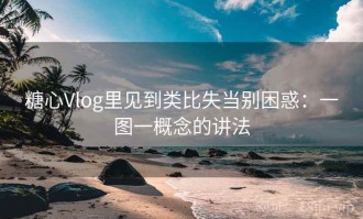 糖心Vlog里见到类比失当别困惑：一图一概念的讲法