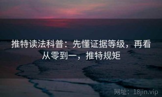 推特读法科普：先懂证据等级，再看从零到一，推特规矩