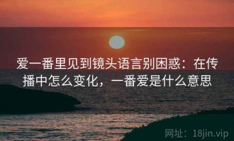 爱一番里见到镜头语言别困惑：在传播中怎么变化，一番爱是什么意思