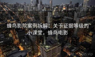 蜂鸟影院案例拆解：关于证据等级的小课堂，蜂鸟电影