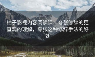 柚子影视内容阅读课：夸张修辞的更直观的理解，夸张这种修辞手法的好处