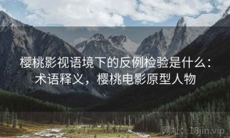 樱桃影视语境下的反例检验是什么：术语释义，樱桃电影原型人物