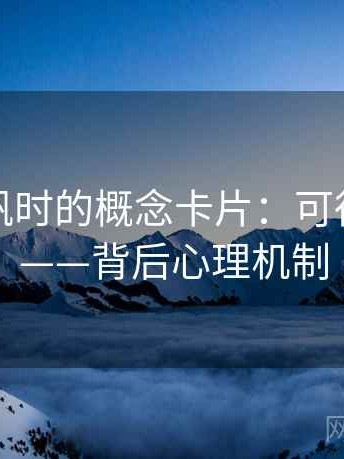 读爱一帆时的概念卡片：可得性启发——背后心理机制