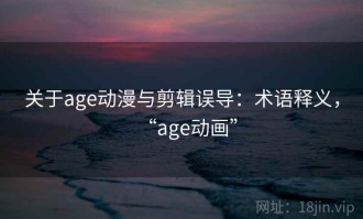 关于age动漫与剪辑误导：术语释义，“age动画”