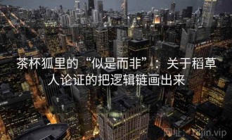 茶杯狐里的“似是而非”：关于稻草人论证的把逻辑链画出来