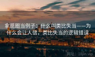 拿觅圈当例子：什么叫类比失当——为什么会让人信，类比失当的逻辑错误