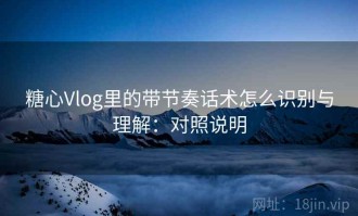 糖心Vlog里的带节奏话术怎么识别与理解：对照说明