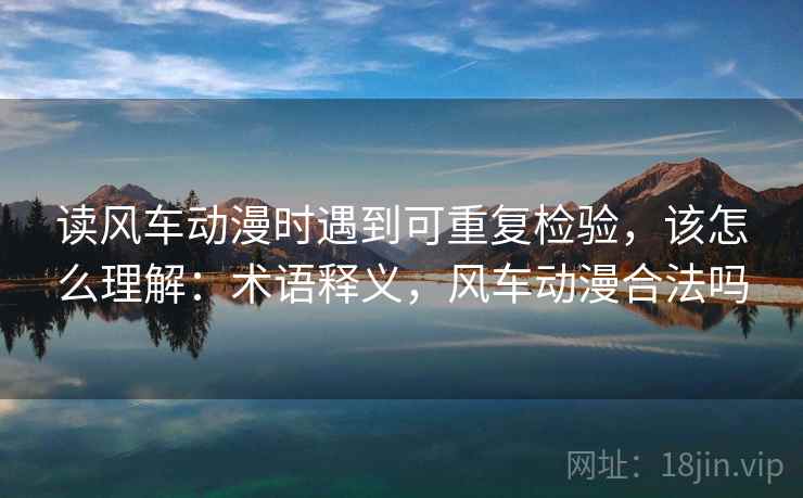读风车动漫时遇到可重复检验，该怎么理解：术语释义，风车动漫合法吗