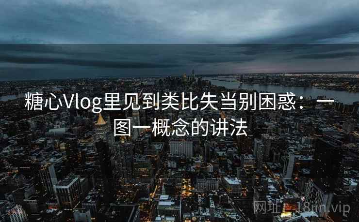 糖心Vlog里见到类比失当别困惑：一图一概念的讲法