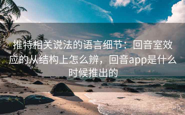 推特相关说法的语言细节：回音室效应的从结构上怎么辨，回音app是什么时候推出的