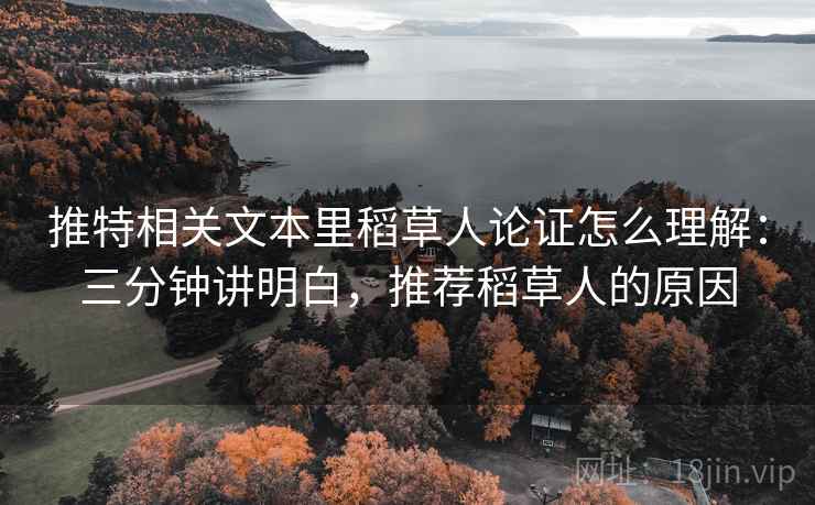 推特相关文本里稻草人论证怎么理解:三分钟讲明白,推荐稻草人的原因 推特相关文本里稻草人论证怎么理解:三分钟讲明白,推荐稻草人的原因